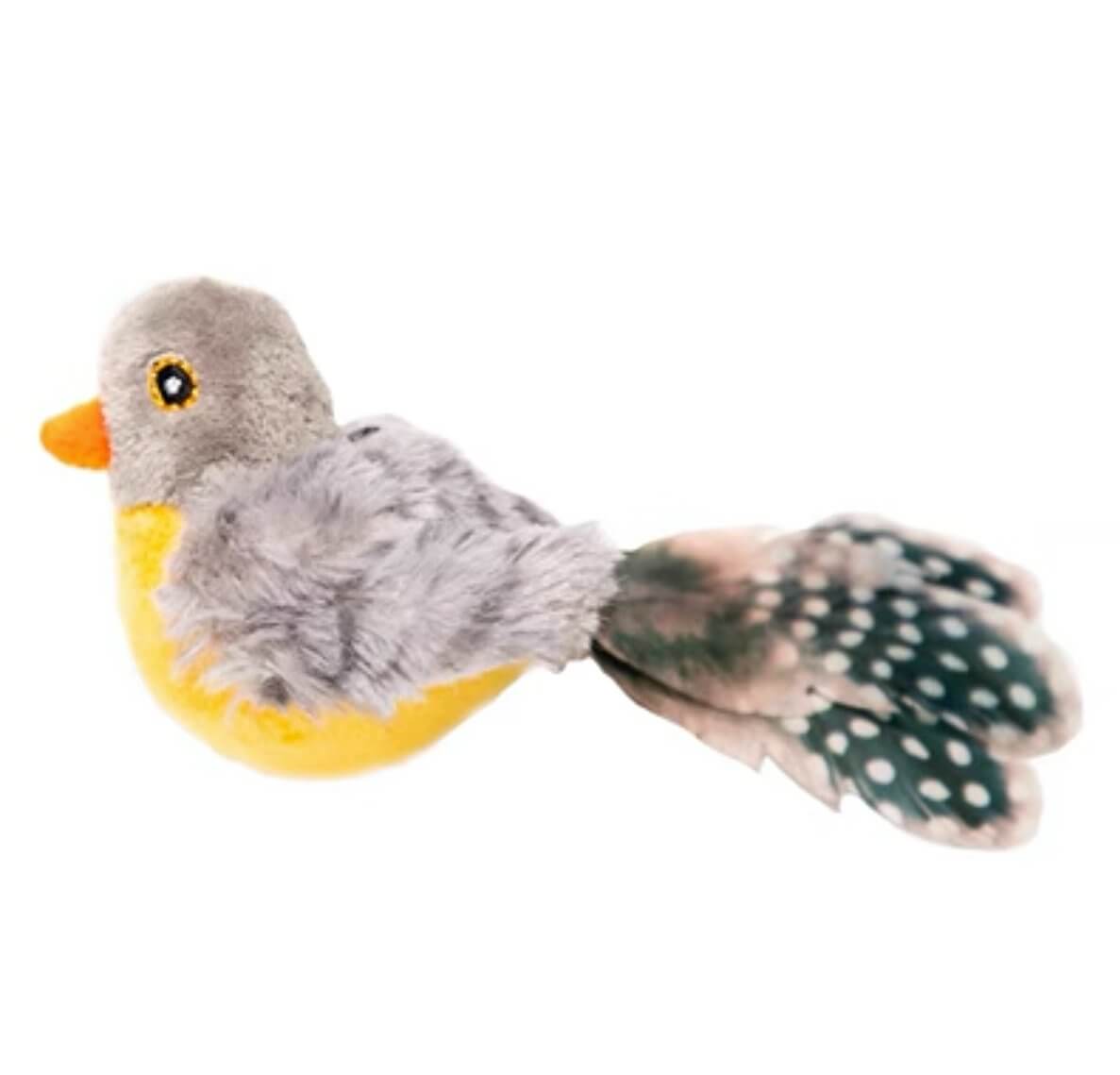 Gigwi Cat Melody Chaser Toy Automatic Chirping Bird Toy Squeaky with Feather Tail - Happy 4 Paws