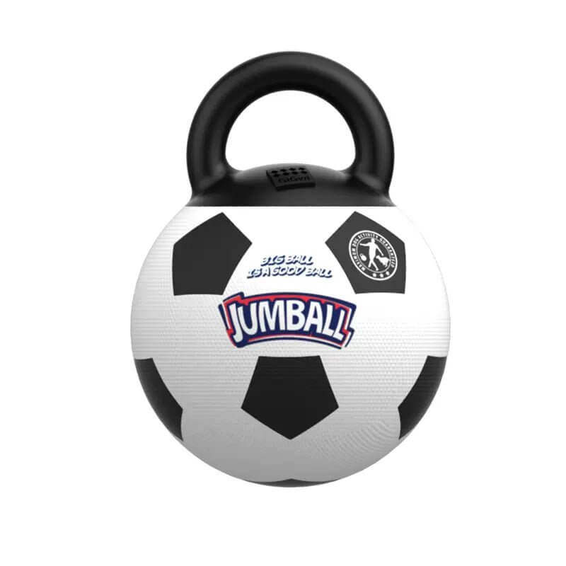 Gigwi Pet Jumball Ball Toy for Medium and Large Dogs with Extra Hard Rubber Handle - Happy 4 Paws