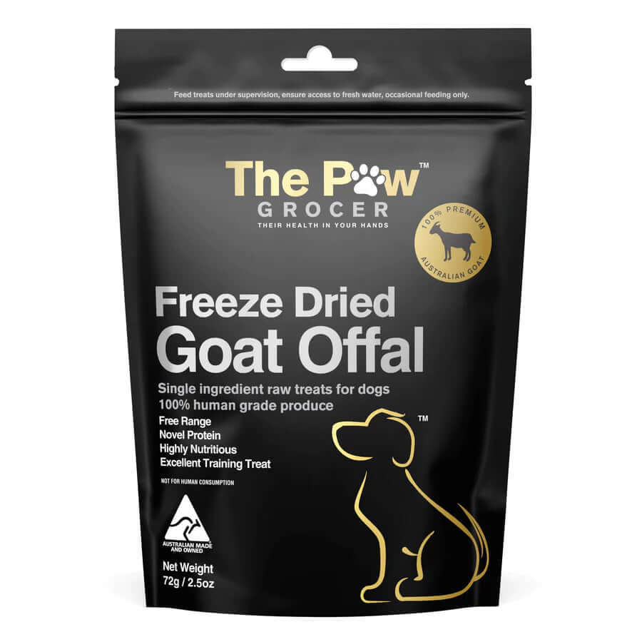 The Paw Grocer Freeze Black Label Free Range Goat Offal 72g - Happy 4 Paws