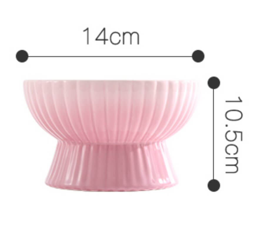 Gradient Ceramic Elevated Bowl for Cat or Dog 250ml - Happy 4 Paws