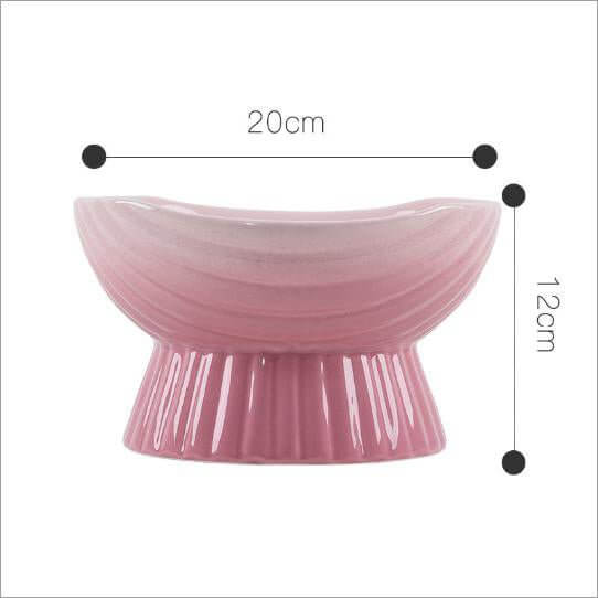 Gradient Raised Ceramic Elevated Bowl for Cat or Dog 500ml - Happy 4 Paws