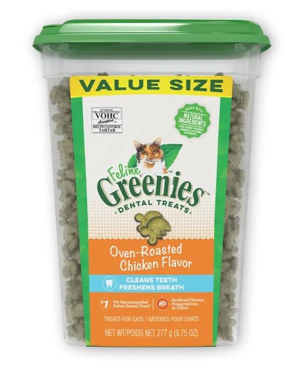 Greenies Cat Treat Roast Chicken 277g - Happy 4 Paws