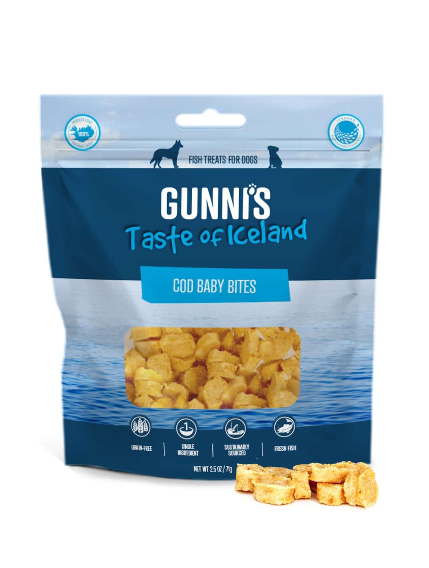 GUNNI'S Cod Baby Bites Dog Treats 71g - Happy 4 Paws