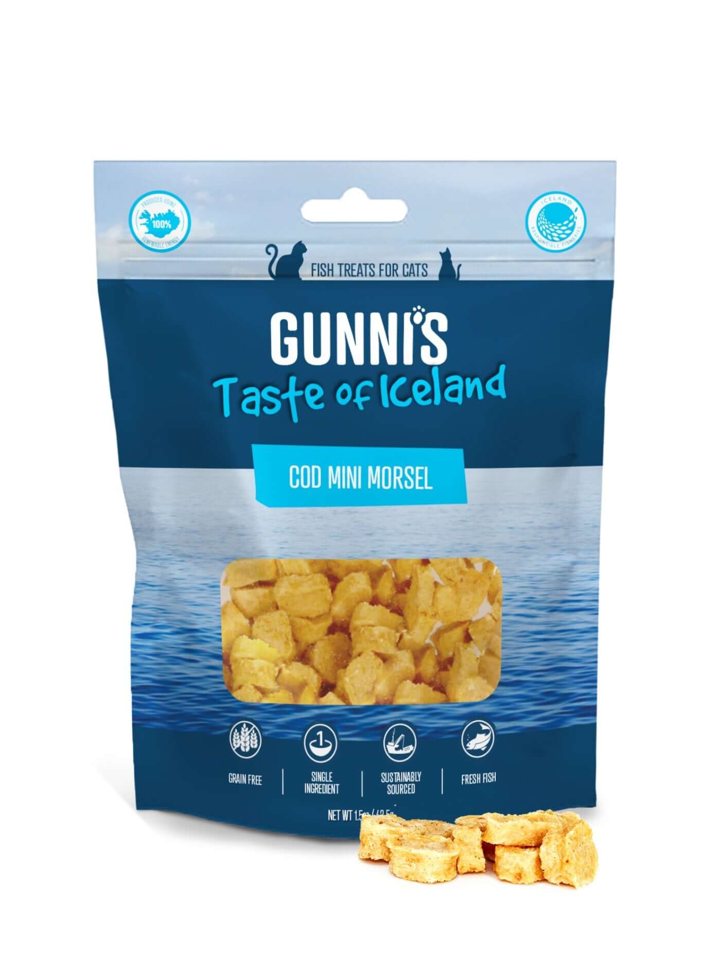 GUNNI’S Cod Mini Morsels Cat Treats 42.5g - Happy 4 Paws