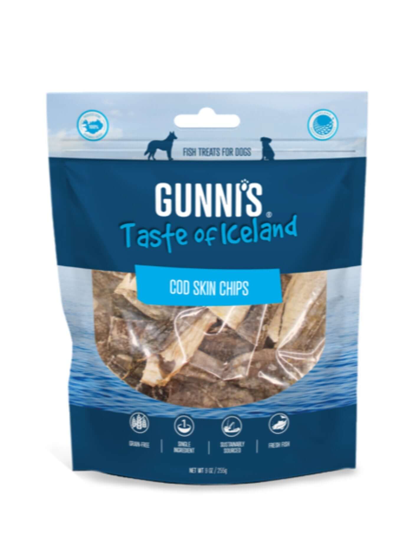 GUNNI'S Cod Skin Chips Dog Treats 255g - Happy 4 Paws