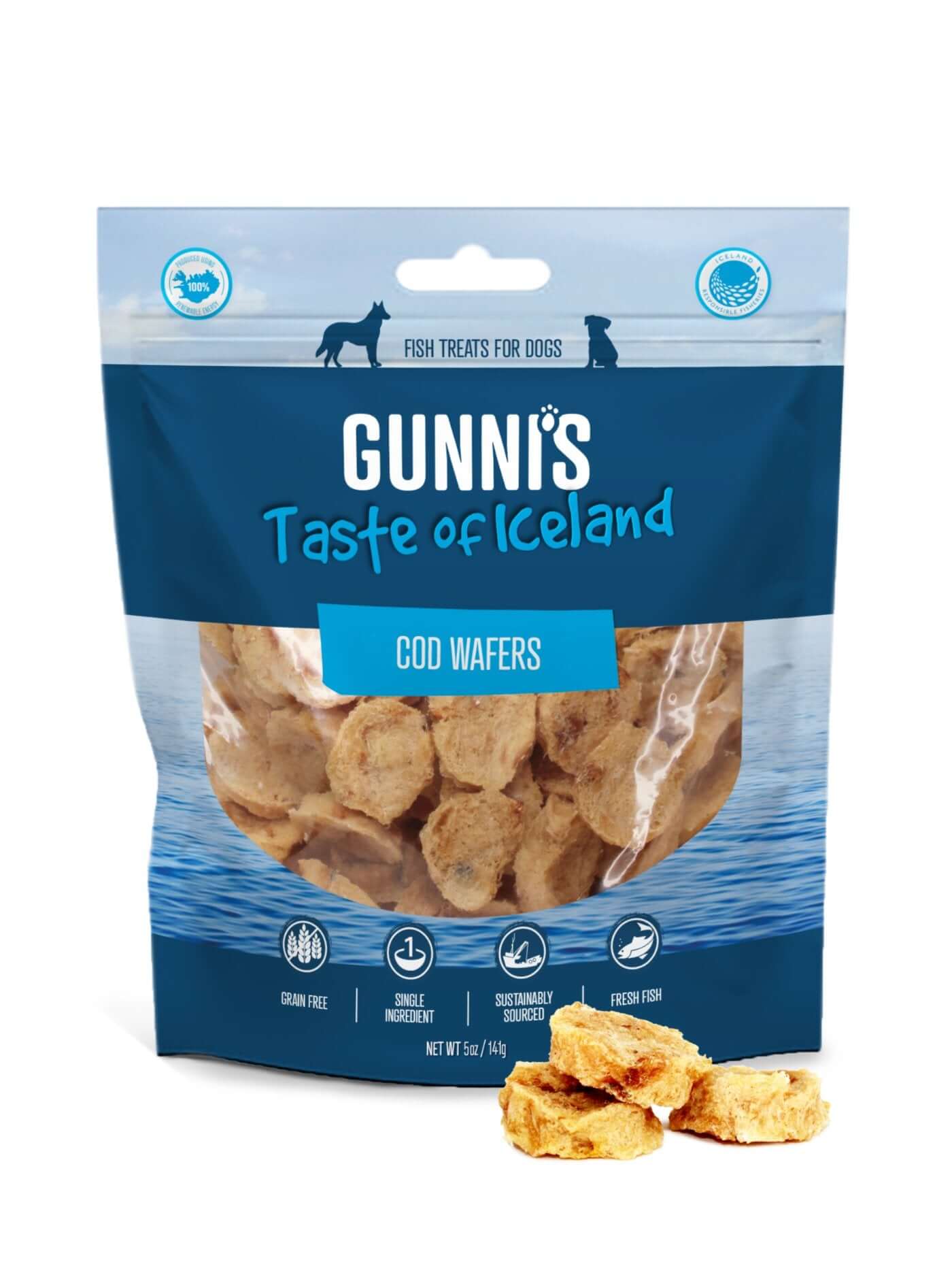 GUNNI’S Cod Wafers Dog Treats 141g - Happy 4 Paws