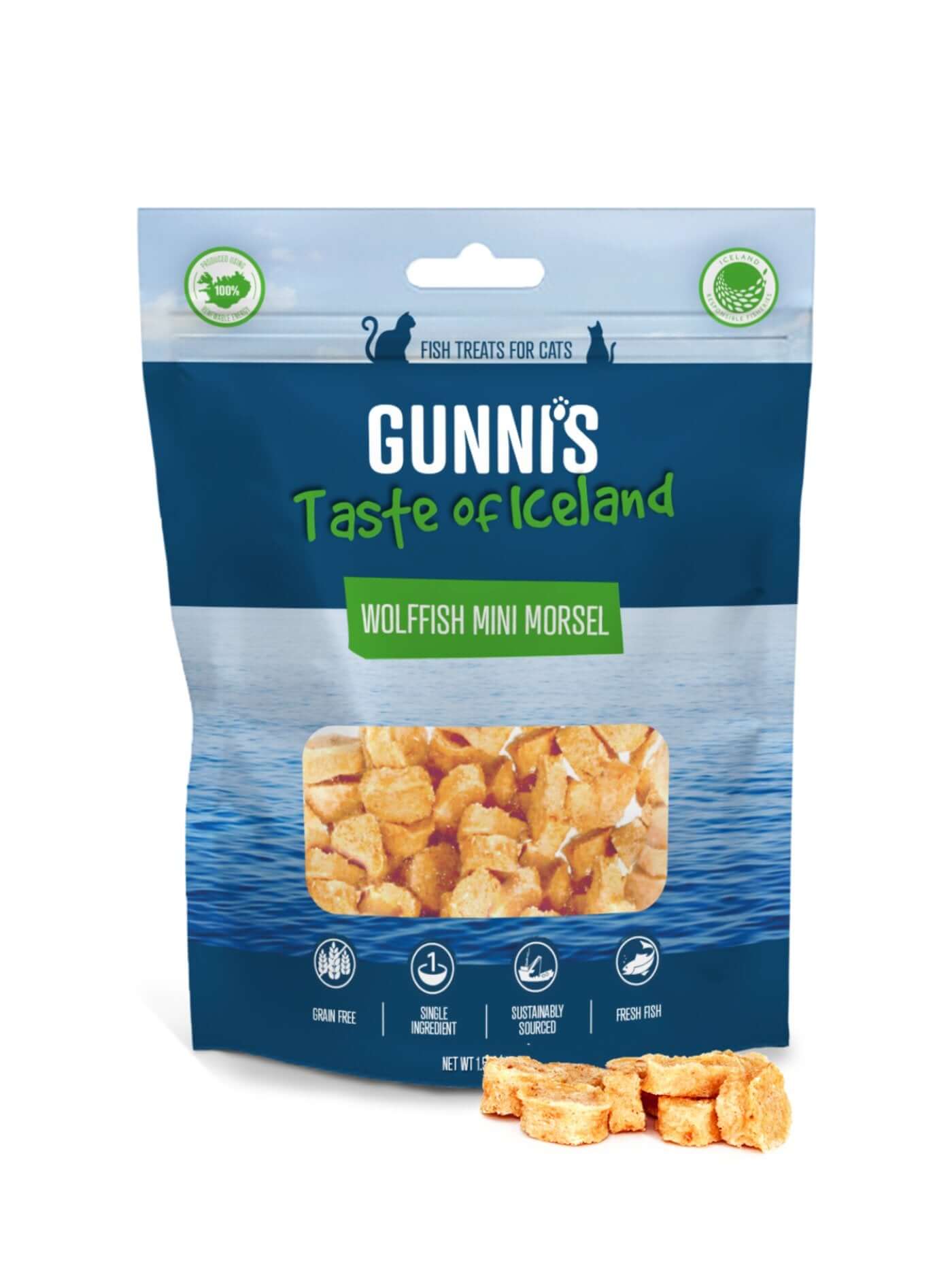 GUNNI’S Wolffish Mini Morsels Cat Treats 42.5g - Happy 4 Paws