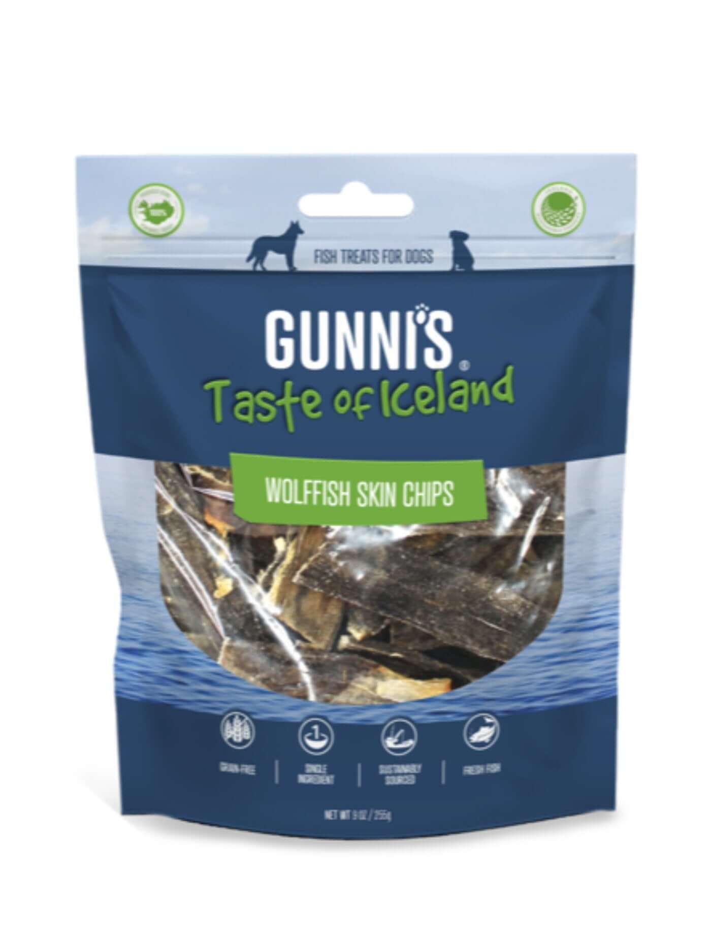 GUNNI’S Wolffish Skin Chips Dog Treats 227g - Happy 4 Paws