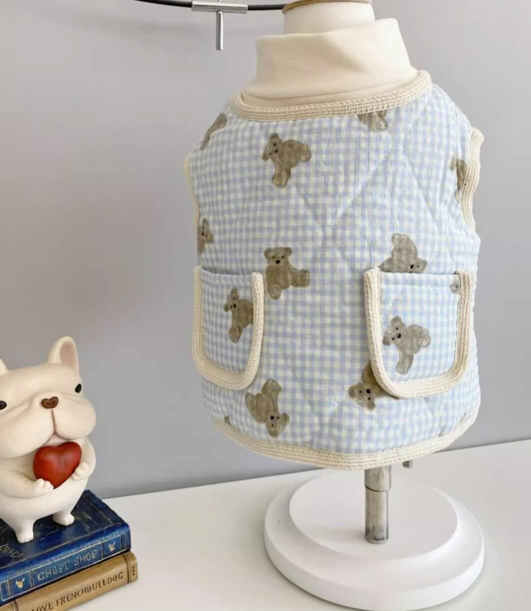 Handmade Super Cute Printed Winter Coat Vest with Pockets For Small and Medium Dogs and Cats - Happy 4 Paws