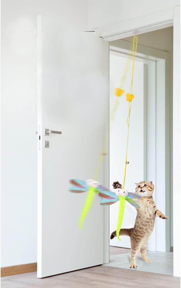 Hanging Door Cat Toys Self - Play Cat Teaser - Happy 4 Paws