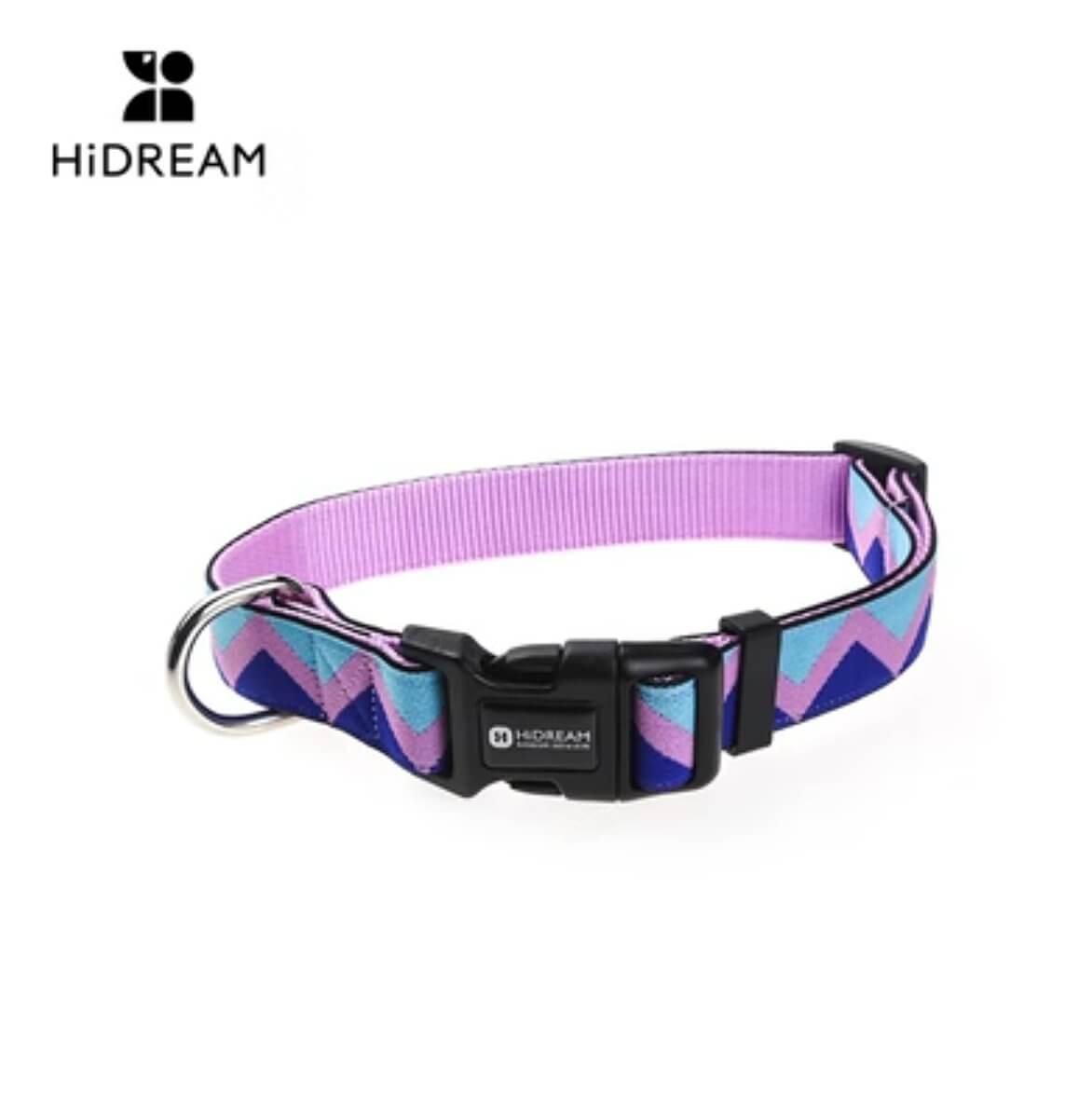 HiDREAM Durable Nylon Dog Pink Leash & Collar for Medium Large Dogs - Happy 4 Paws