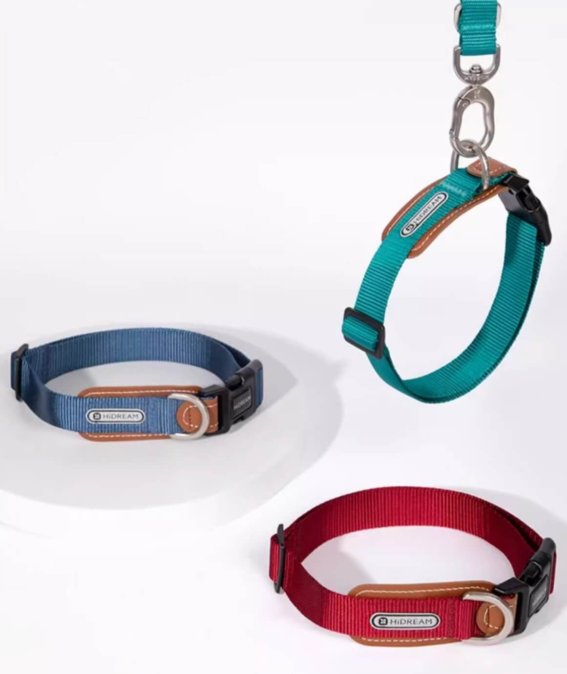 HiDREAM Simple and Durable Multi - functional Nylon Leather Dog Collar for All Size Dogs 40kg - Happy 4 Paws