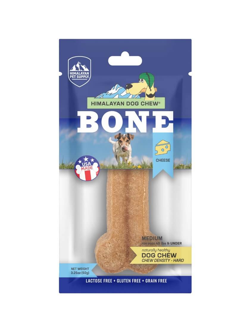 Himalayan Dog Chew BONE Medium 1pk - Happy 4 Paws