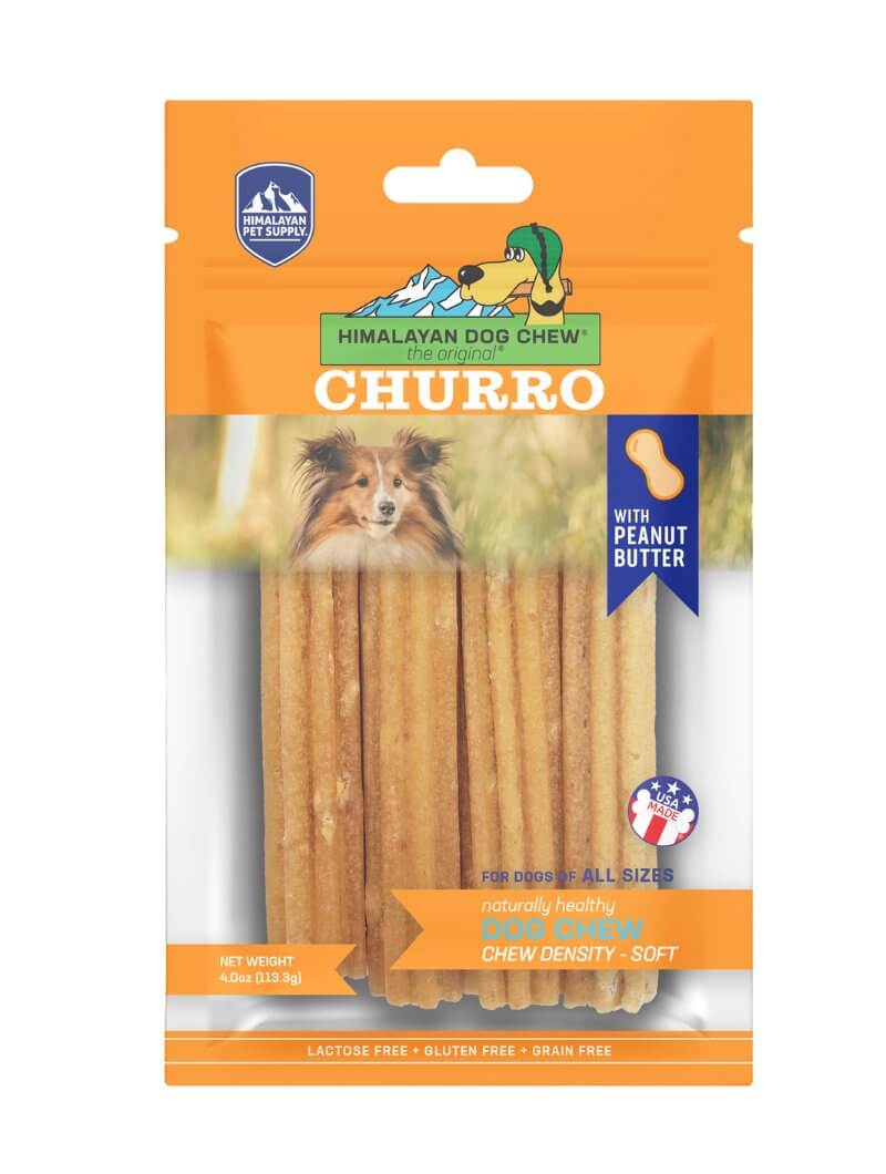 Himalayan Dog Chew Churro Peanut Butter - Happy 4 Paws