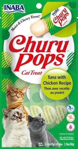 INABA Cat Churu Pops Tuna With Chicken 60G - Happy 4 Paws