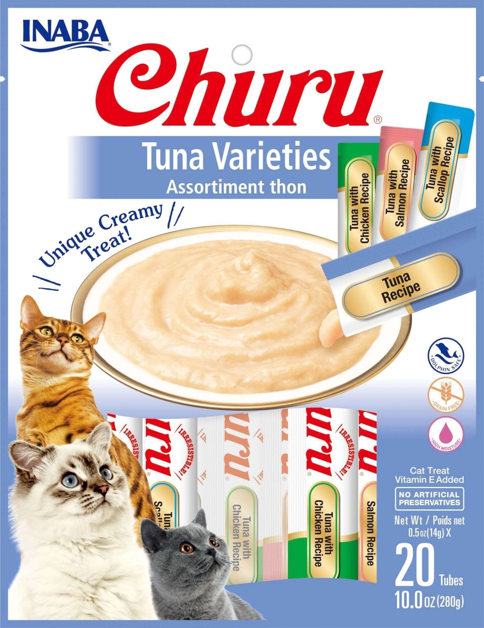 INABA Cat Churu Puree Tuna Varieties 20P - Happy 4 Paws