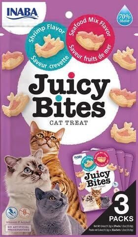 INABA Cat Juicy Bites Shrimp & Seafood Mix 34G - Happy 4 Paws