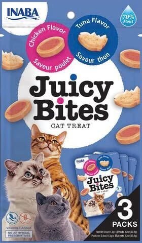 INABA Cat Juicy Bites Tuna & Chicken 34G - Happy 4 Paws