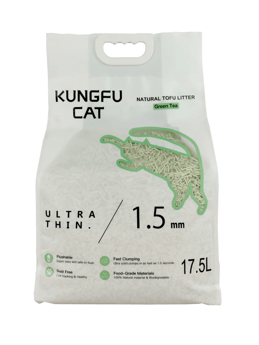 KUNGFU CAT Tofu Litter Green Tea 17.5L/6.5KG - Happy 4 Paws