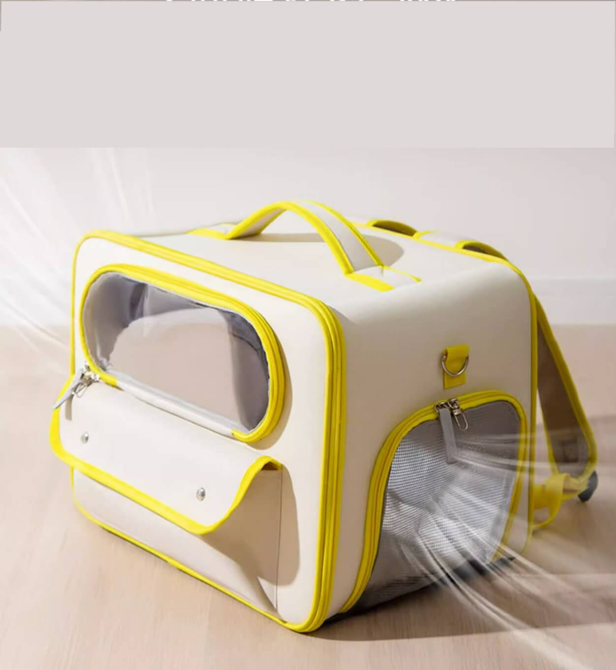 Large Space Pet Carrier Bag Travel Container for Cats Small Dogs - Happy 4 Paws