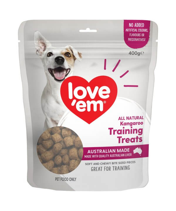 Love 'Em Dog Treats Kangaroo Training Treats 400g - Happy 4 Paws