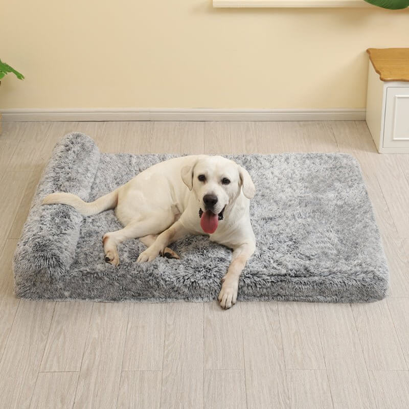 Luxurious Plush Washable Dog Beds with Removable Cover 91*68*15 CM - Happy 4 Paws