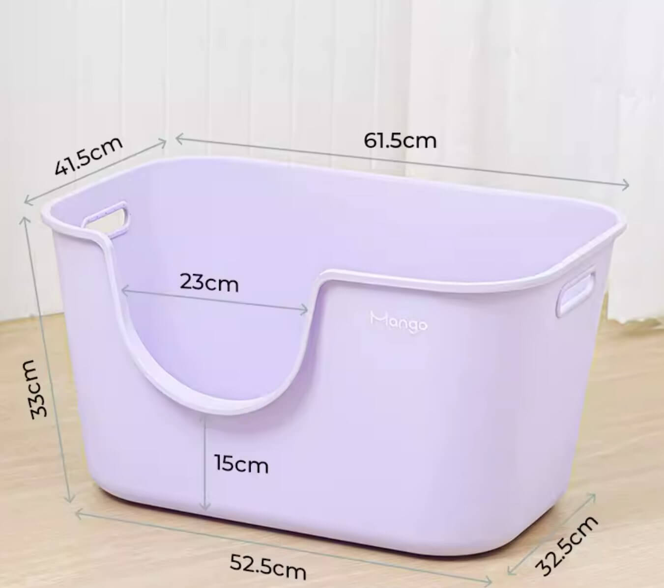 Macaron Cream Large High - quality Cat Litter Box with Litter Mat Fully Open Thicken Durable Toilet - Happy 4 Paws