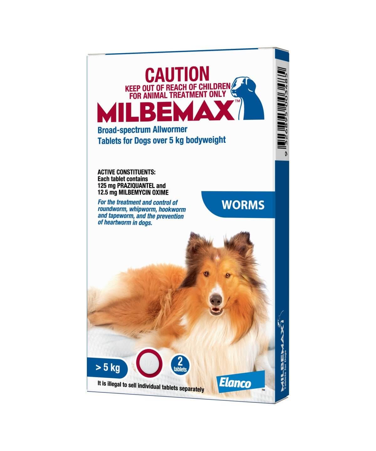 Milbemax Allwormer For Dog Large 5kg+ - 2pk - Happy 4 Paws