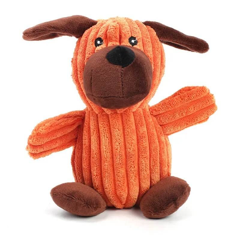 Monkey Bear Rabbit Soft Plush Squeaky Chew Toys for Small Medium Dogs - Happy 4 Paws