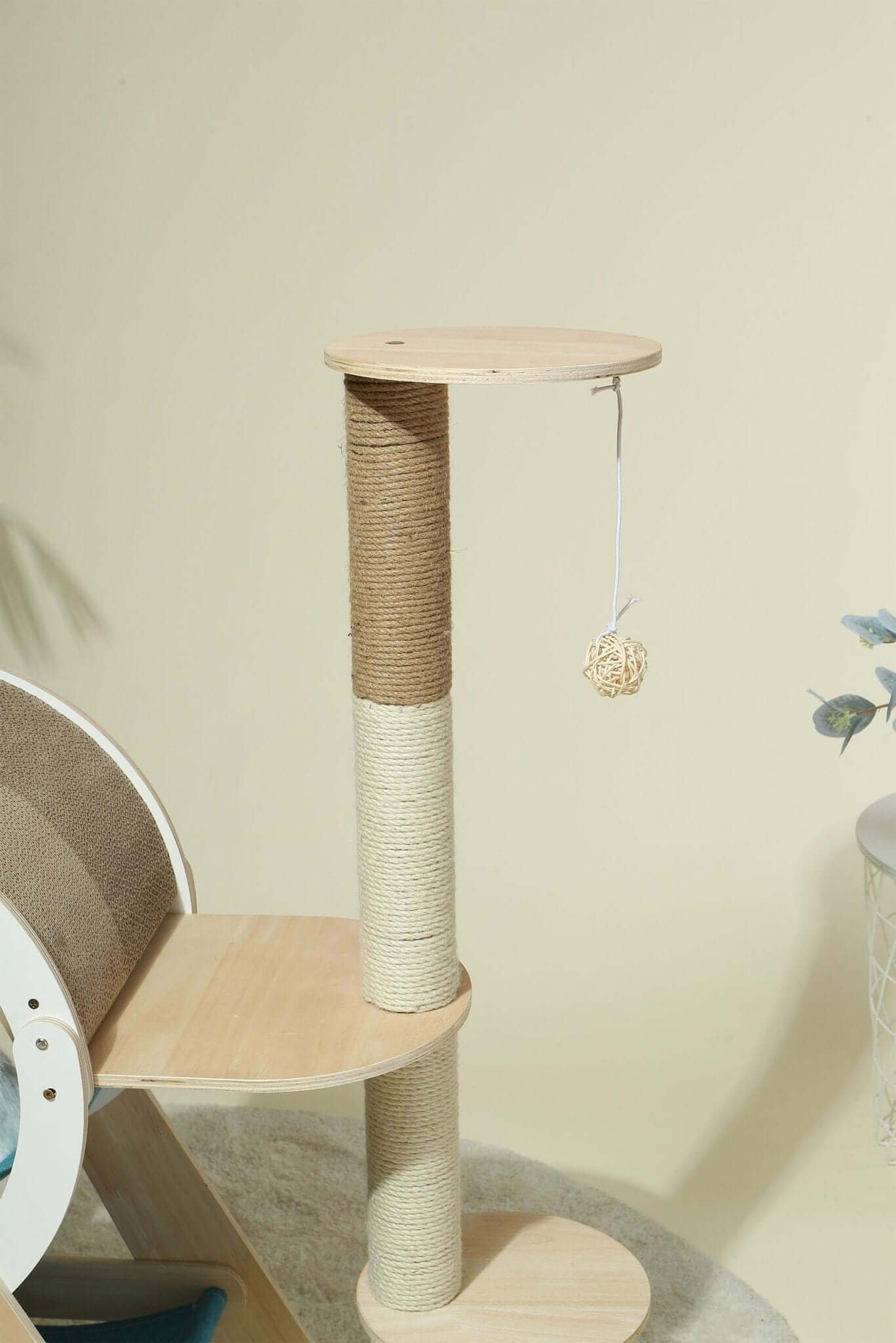 Multi - Level Deluxe Cat Tree with Condo Sisal Scratching Posts & Hanging Toys - Happy 4 Paws