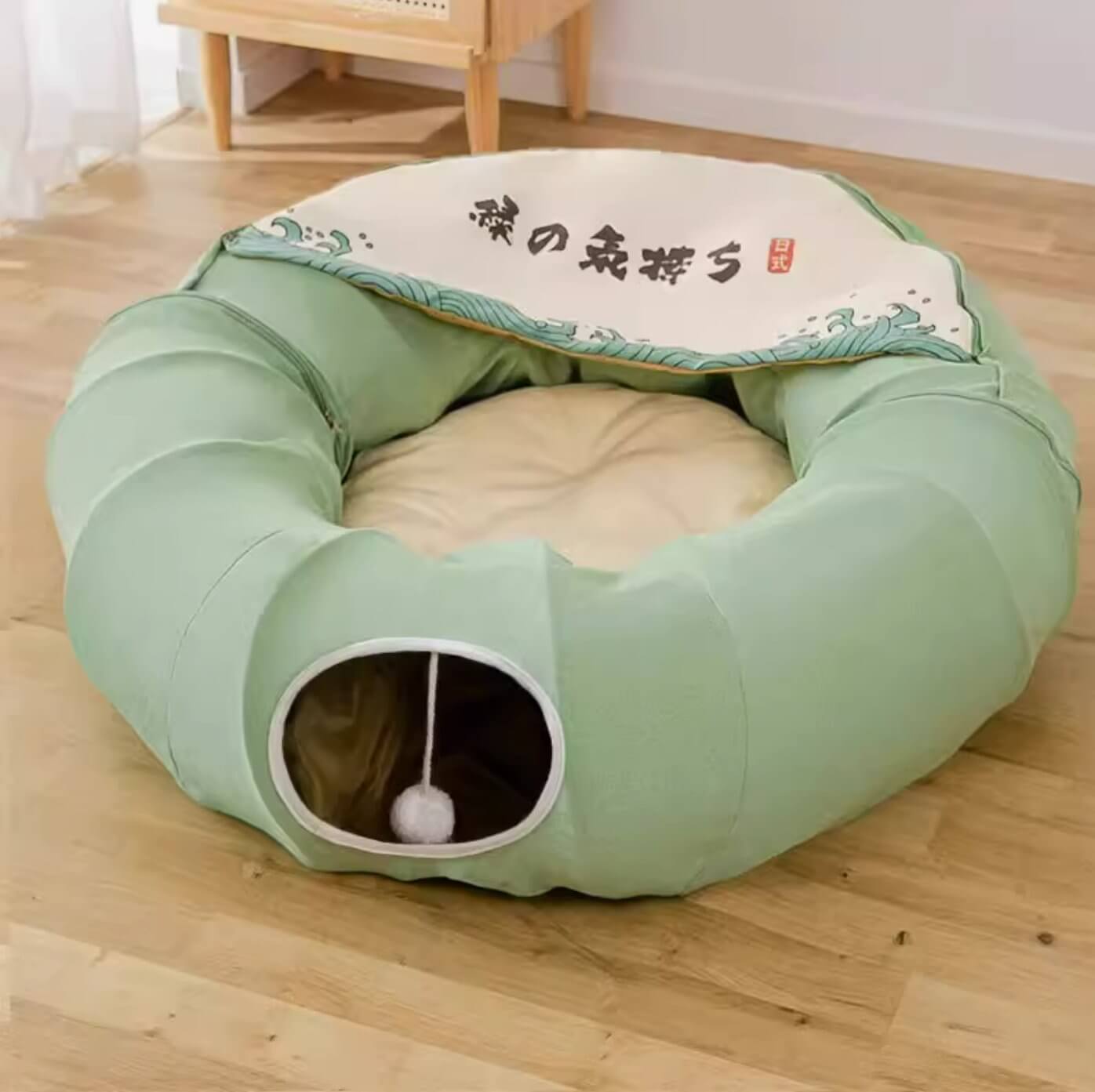 Pet Foldable Round Tunnel Cat Bed Toys Large Space - Happy 4 Paws