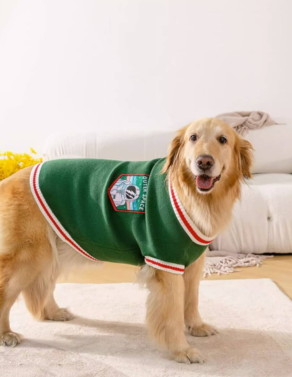 Pet Knitwear Pullover Sweater for Medium Large Size Dogs - Happy 4 Paws