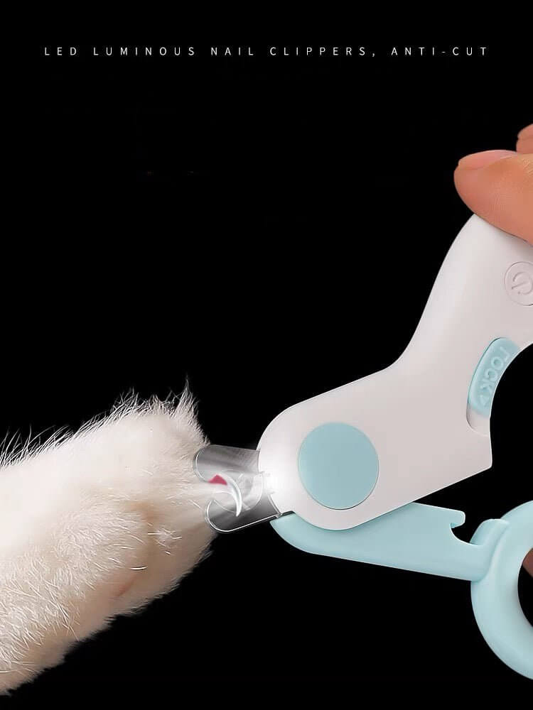 Pet Nail Clippers with LED Lights for Small Dog and Cat - Happy 4 Paws