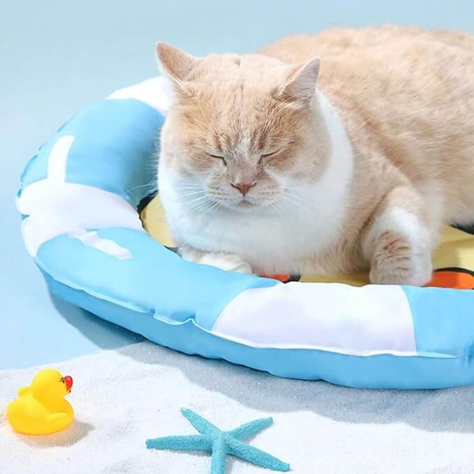 Pet Pad Summer Ice Bed Raised Cooling Mat for Cats & Small Dogs - Happy 4 Paws