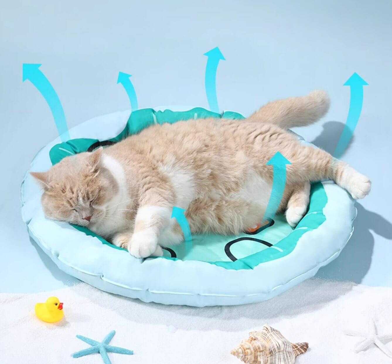 Pet Pad Summer Ice Bed Raised Cooling Mat for Cats & Small Dogs - Happy 4 Paws