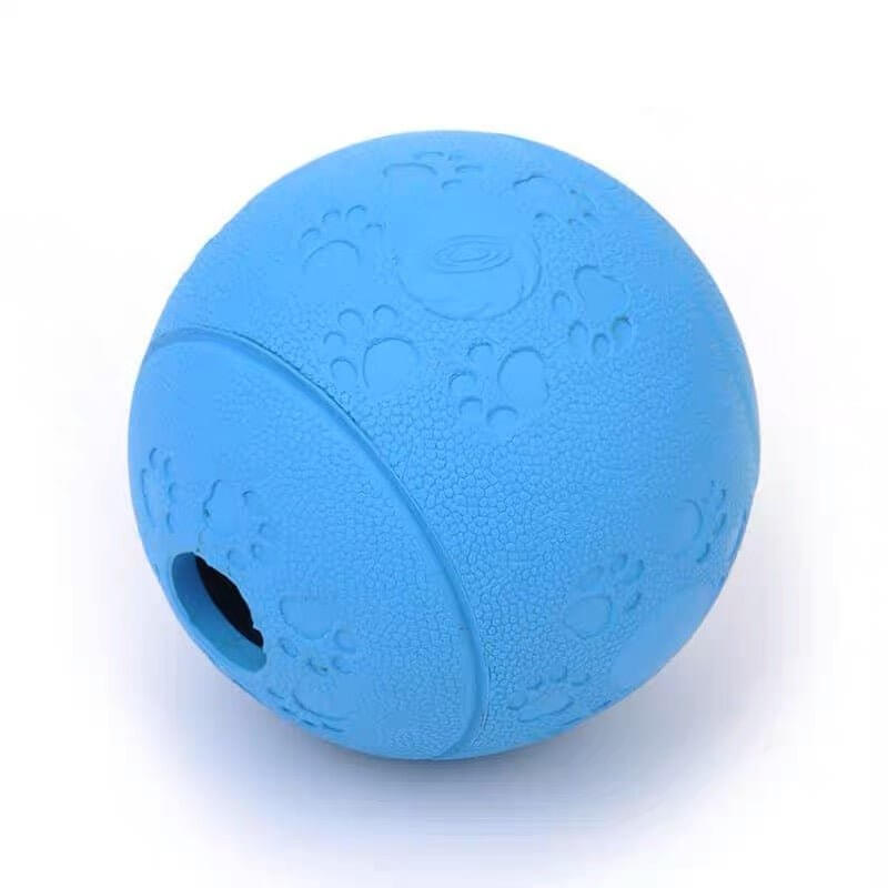 Pet Puzzle Toy Treats Food Dispensing Chew Rubber Ball for Dogs - Happy 4 Paws