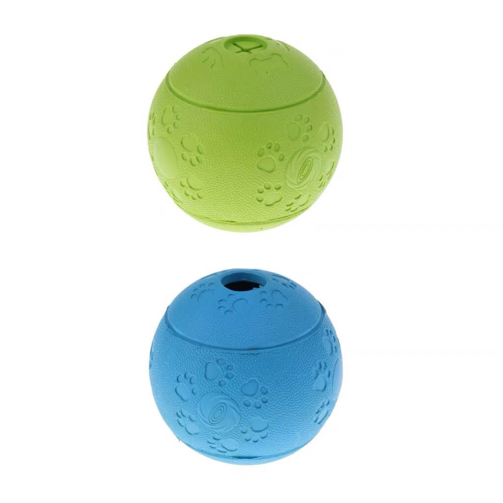 Pet Puzzle Toy Treats Food Dispensing Chew Rubber Ball for Dogs - Happy 4 Paws