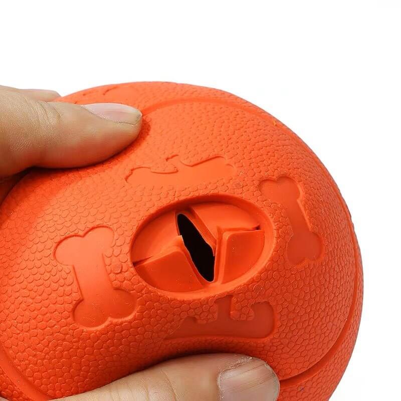 Pet Puzzle Toy Treats Food Dispensing Chew Rubber Ball for Dogs - Happy 4 Paws