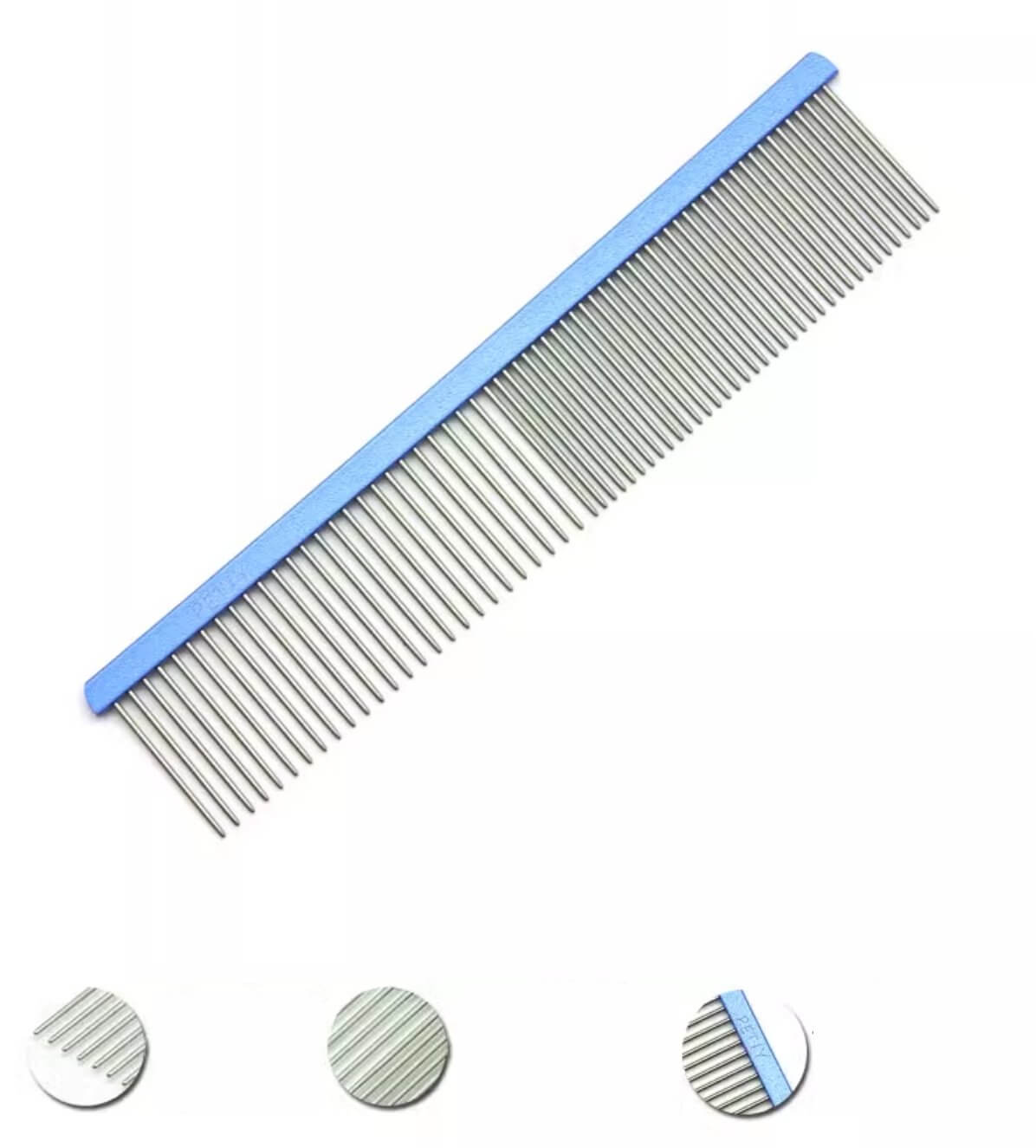 Pet Steel Grooming Comb with Stainless Steel Teeth for Removing Tangles and Knots for Dogs & Cats - Happy 4 Paws