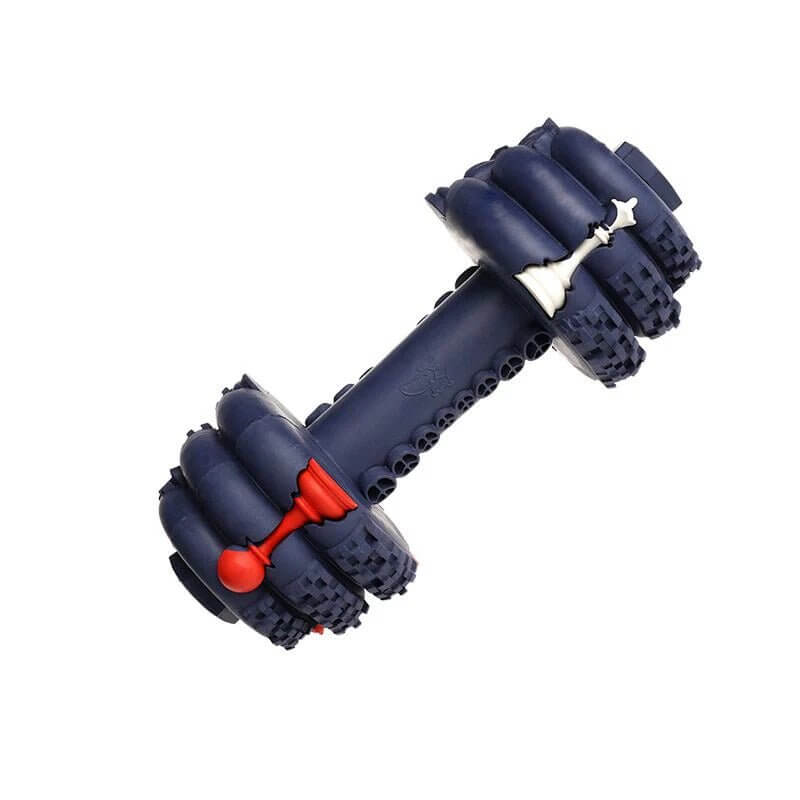 PETOPIA Ultra Tough Dog Toy Dumb Dumbbell - Happy 4 Paws