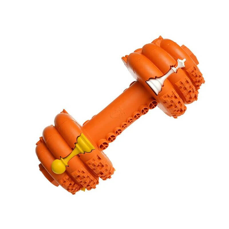 PETOPIA Ultra Tough Dog Toy Dumb Dumbbell - Happy 4 Paws