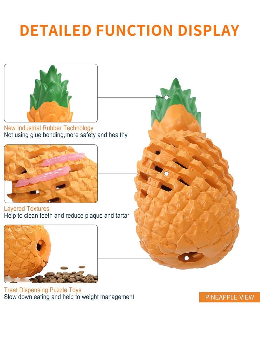 PETOPIA Ultra Tough Dog Toy Pawsome Pineapple Mini for Puppy Small Dogs - Happy 4 Paws