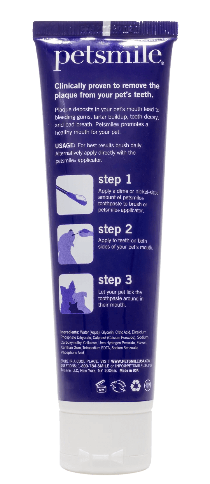 PETSMILE Large 4.2oz Professional Pet Toothpaste - Happy 4 Paws