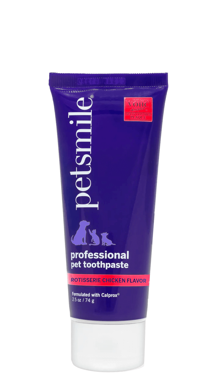 PETSMILE Professional Pet Toothpaste - Rotisserie Chicken Flavor - Small 2.5oz - Happy 4 Paws