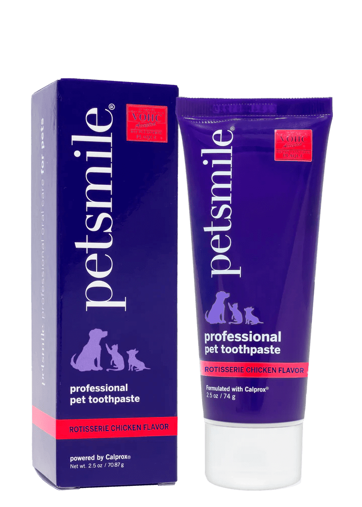 PETSMILE Professional Pet Toothpaste - Rotisserie Chicken Flavor - Small 2.5oz - Happy 4 Paws