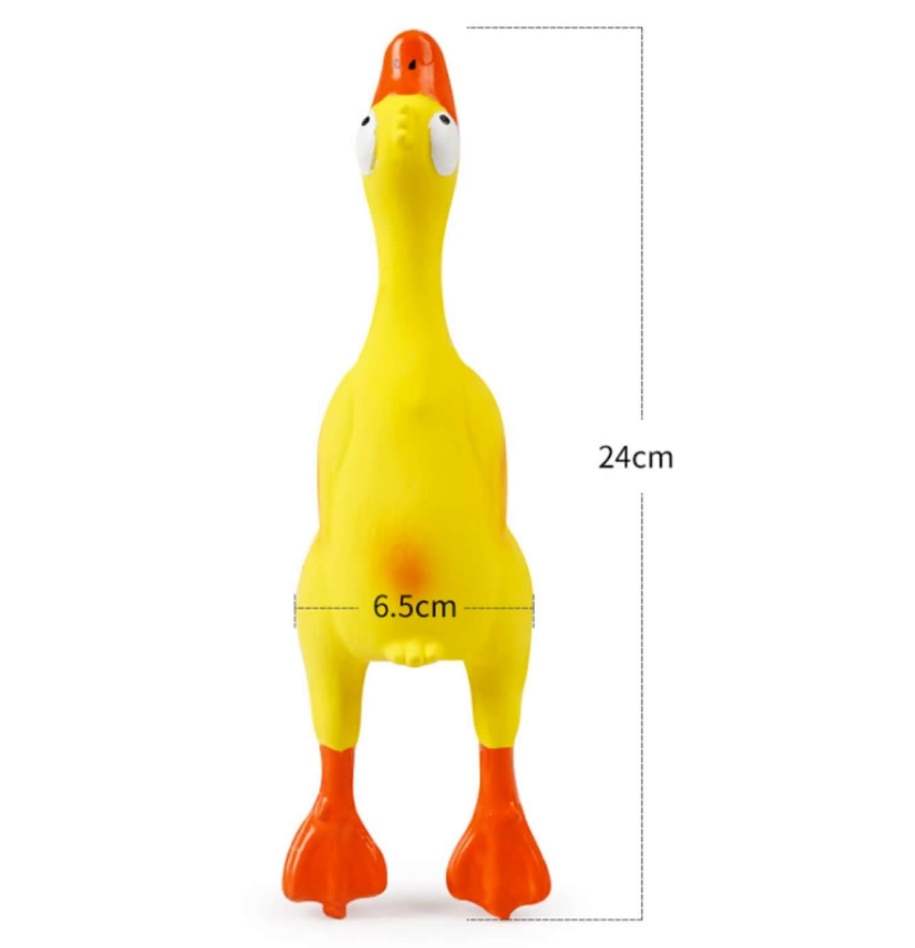 Rubber Duck Squeaky Latex Toy For Small Medium Large Dogs - Happy 4 Paws