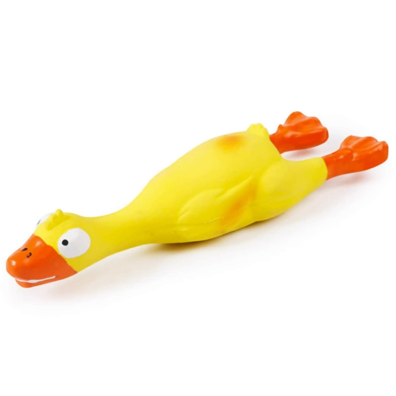 Rubber Duck Squeaky Latex Toy For Small Medium Large Dogs - Happy 4 Paws