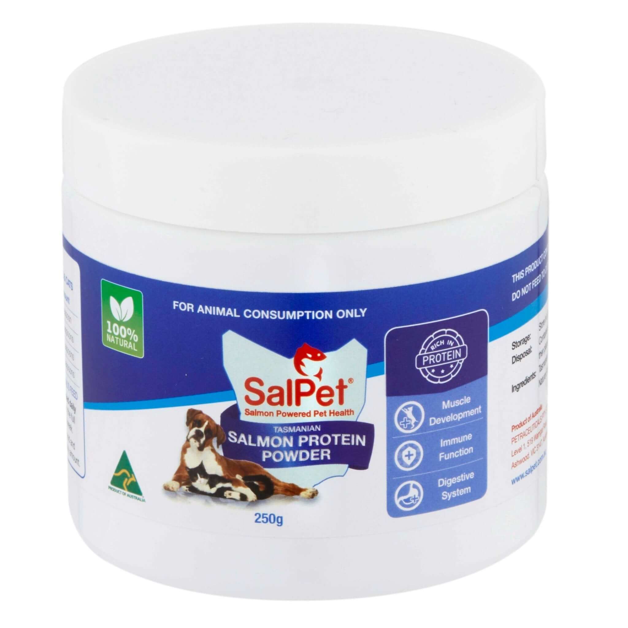 SALPET Salmon Meal Topper Tasmanian Protein Powder 250g - Happy 4 Paws