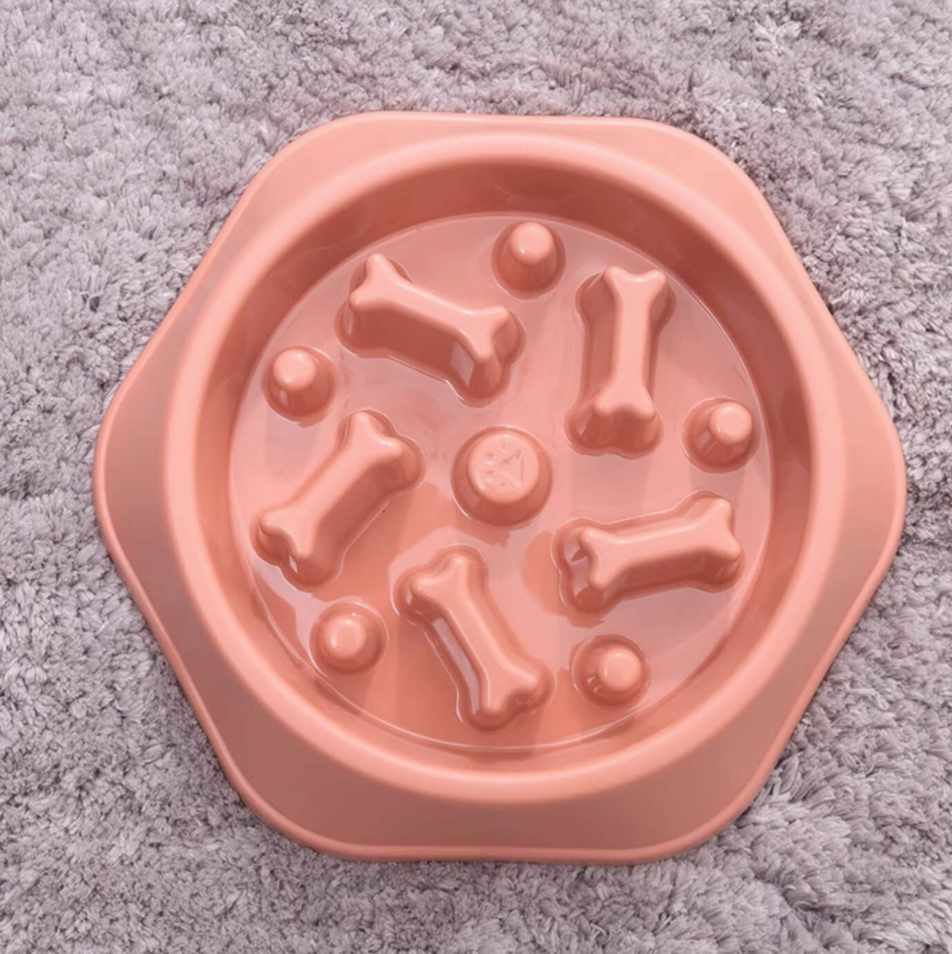 Slow Feeder Dog Food Bowl Bone Pattern Puzzle Pan - Happy 4 Paws