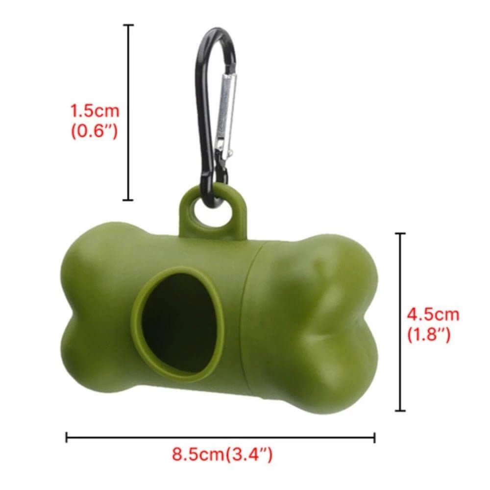 Soft Dog Poop Bag Dispenser Poop - shaped and Bone - shaped - Happy 4 Paws